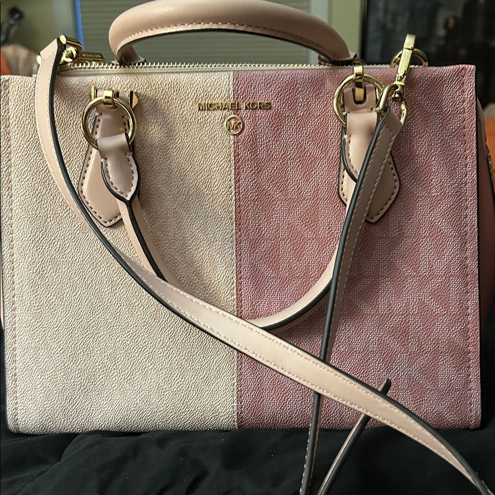 Michael Kors Two-Tone Pink and Cream Satchel